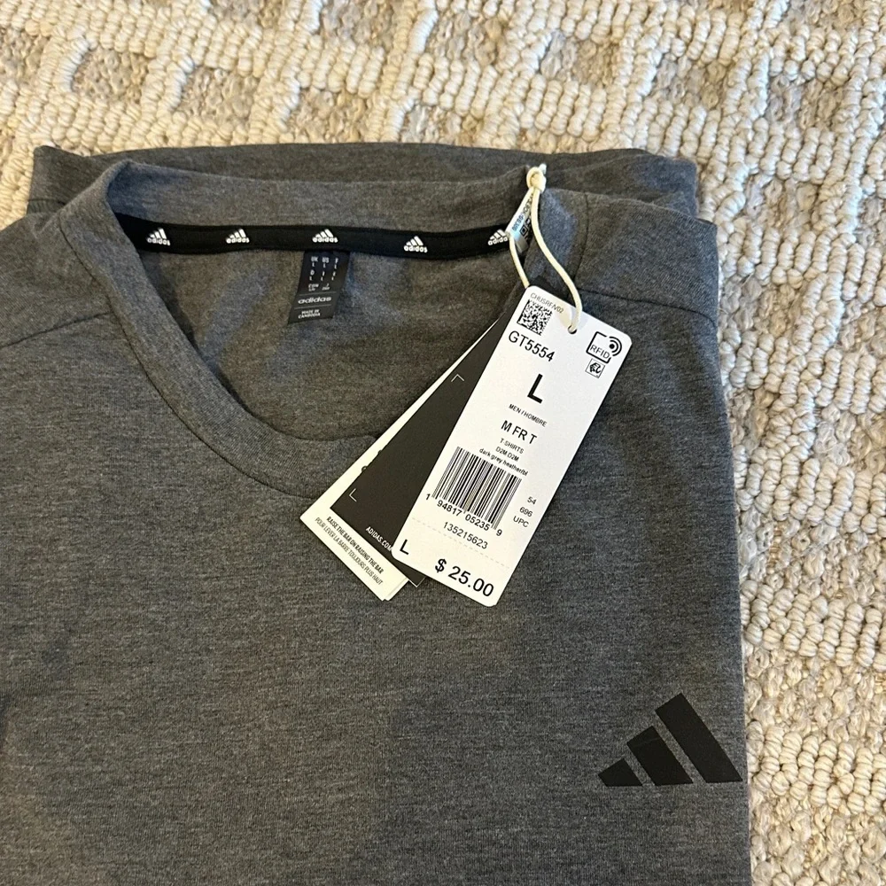 Adidas Men's Charcoal Short Sleeve Tee